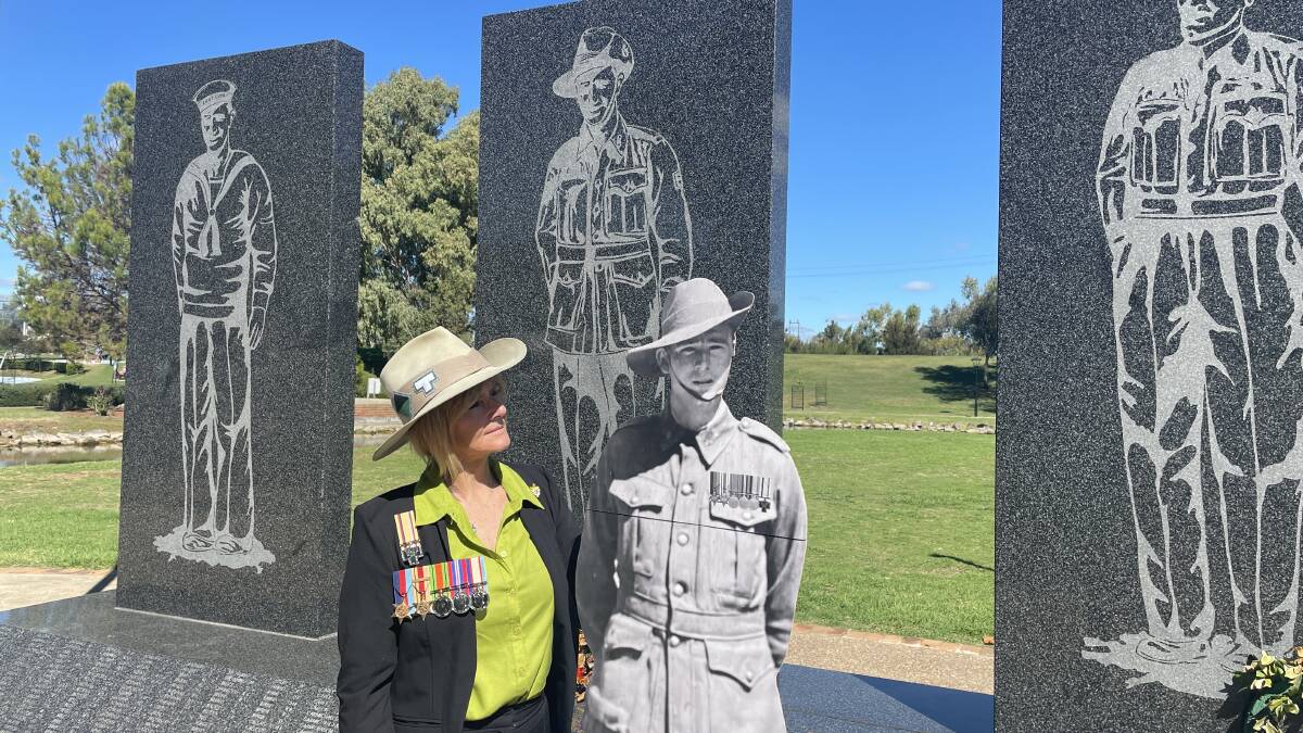 After the Anzac Day march Ms Yeomans plans to take 'Uncle Roy' out for a celebratory lunch. Picture by Jonathan Hawes