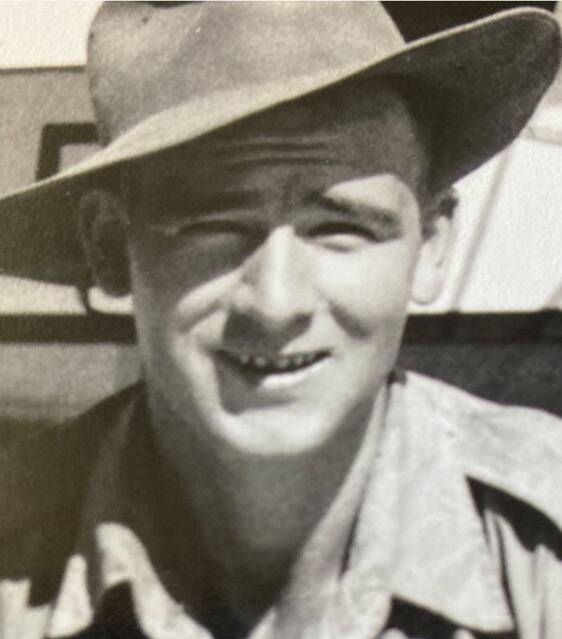 Private Yeomans shortly after his arrival in Palestine in 1940. Picture supplied by Gloria Yeomans