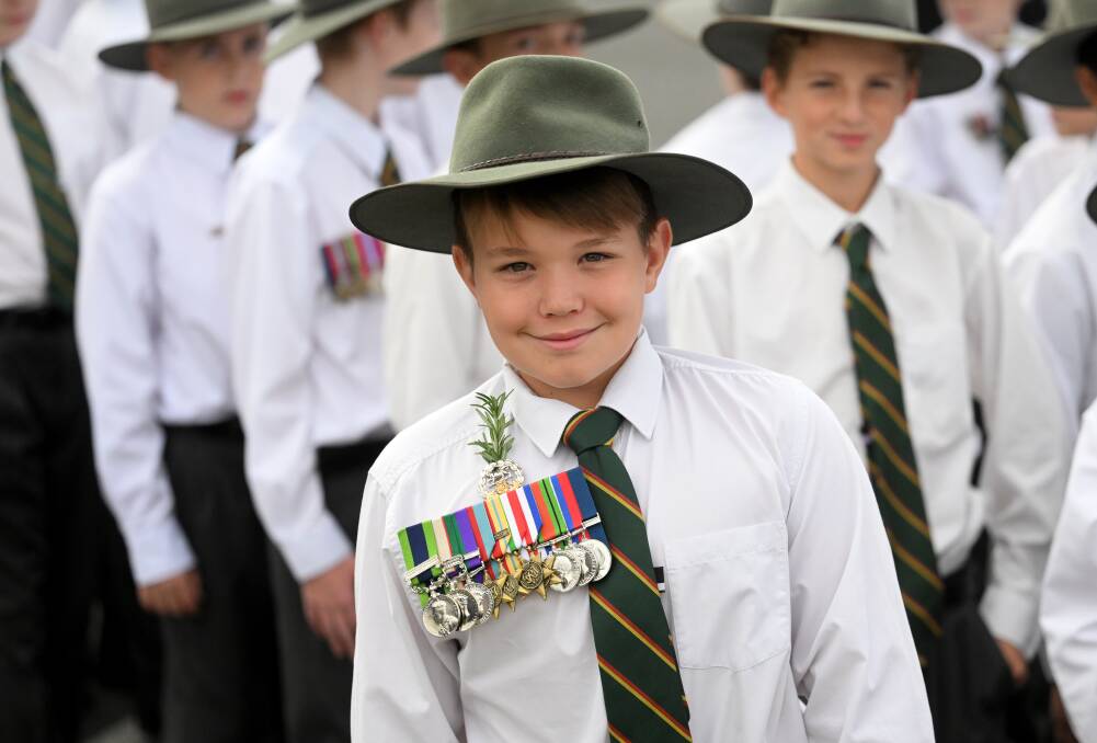 Farrer Memorial Agricultural High School student Xavier Parris was among the school students marching. Picture by Gareth Gardner