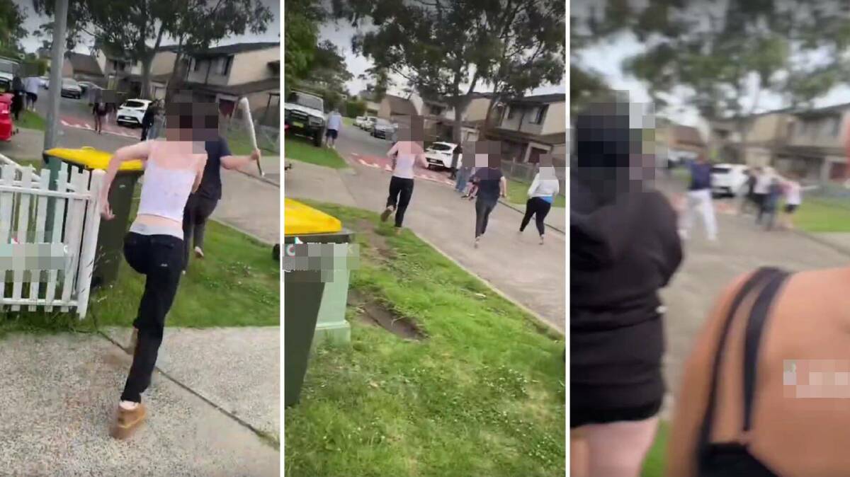 Scenes from a video posted on TikTok on the night a fatal street fight erupted in Warrawong.
