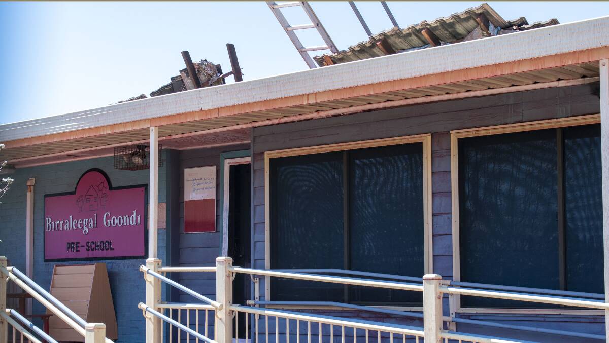The Birraleegal Goondi Preschool was completely destroyed in the fire. Picture by Belinda Soole
