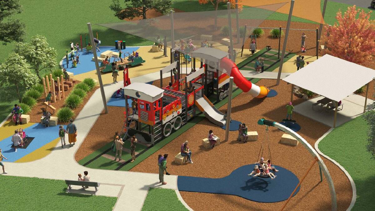 The winning design for the Viaduct Park playground. Picture by TRC