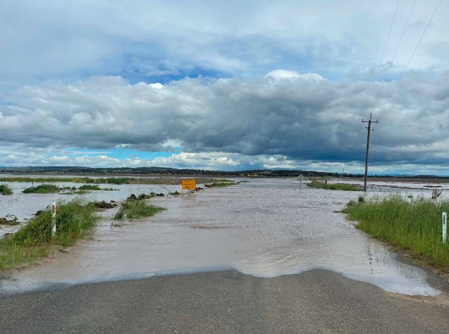 Road flooding at Warrah Ridge. Picture by Liverpool Plains Shire Council