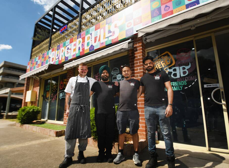 Jamie Payten, Dilbir Singh, Gagan Thapa and Pawan Kumar at the Kable Avenue store. Picture by Gareth Gardner 