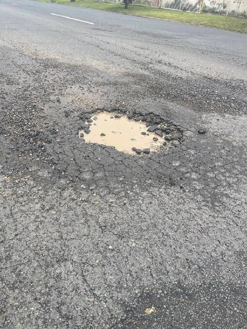 Potholes have surfaced on roads throughout the shire. Picture by Liverpool Plains Shire Council