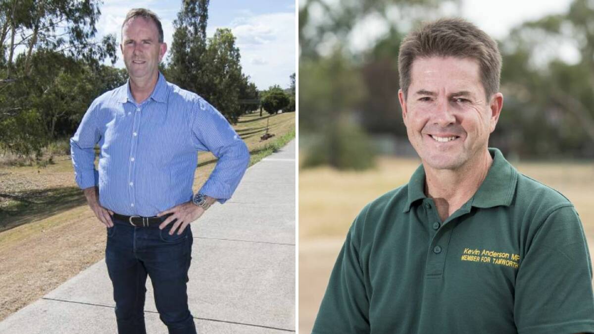 Tamworth's deputy mayor Mark Rodda and Tamworth MP Kevin Anderson will face off in the state election for the second time. Pictures file