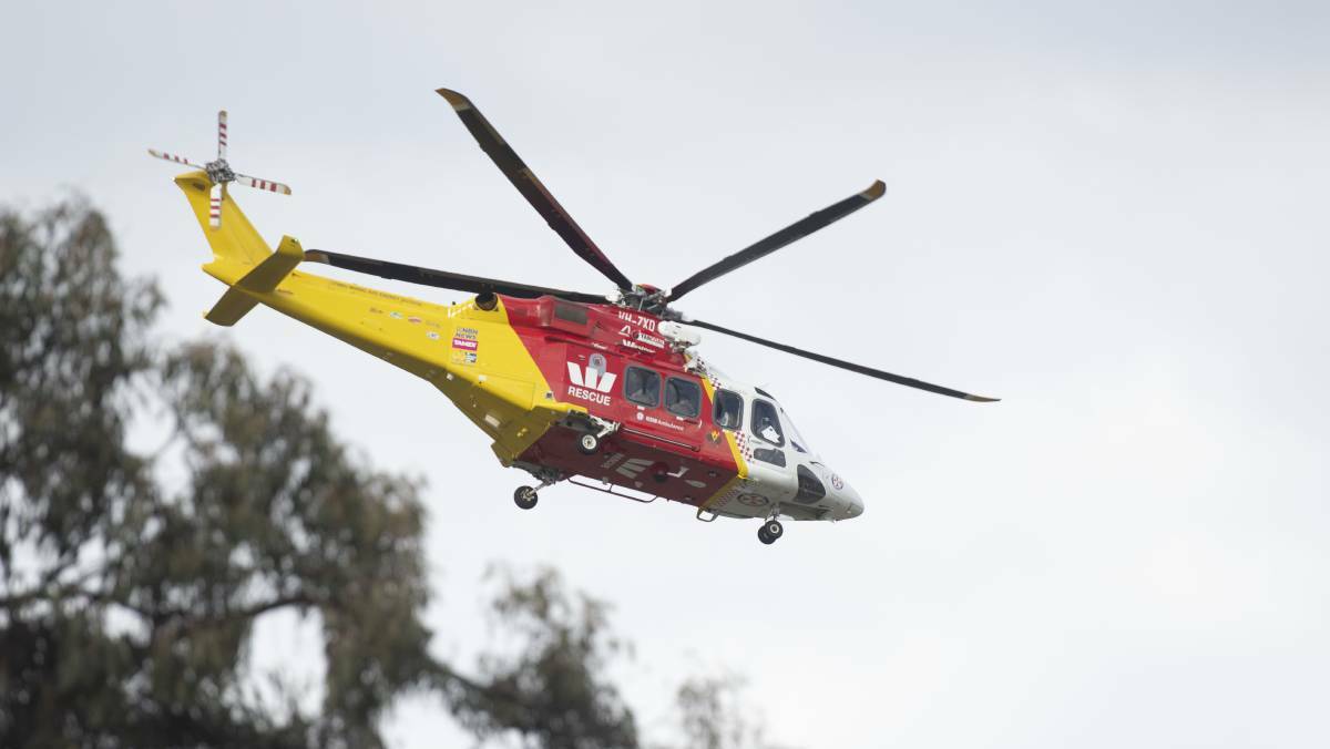 The 41-year-old cyclist was airlifted by the Westpac Rescue Helicopter to the John Hunter Hospital. Picture file