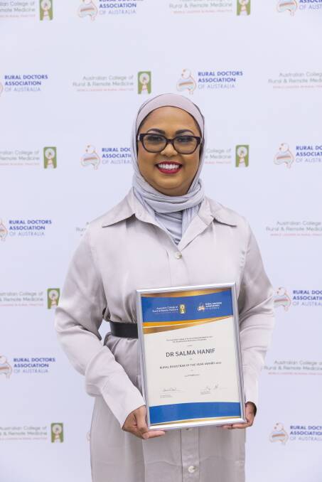 Dr Salma Hanif was awarded the ACRRM-RDAA Australian Registrar of the Year for 2022. Picture Supplied