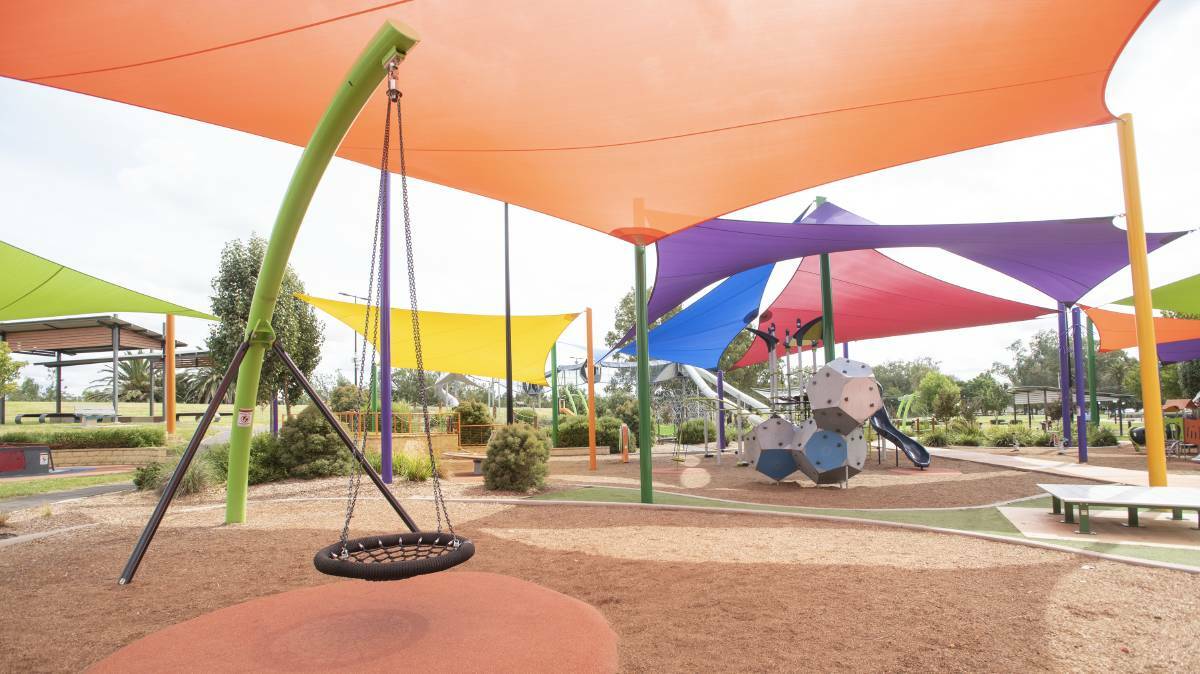 The Tamworth Regional Playground woodchips will be replaced by rubber softfall if a tender is awarded. Picture file