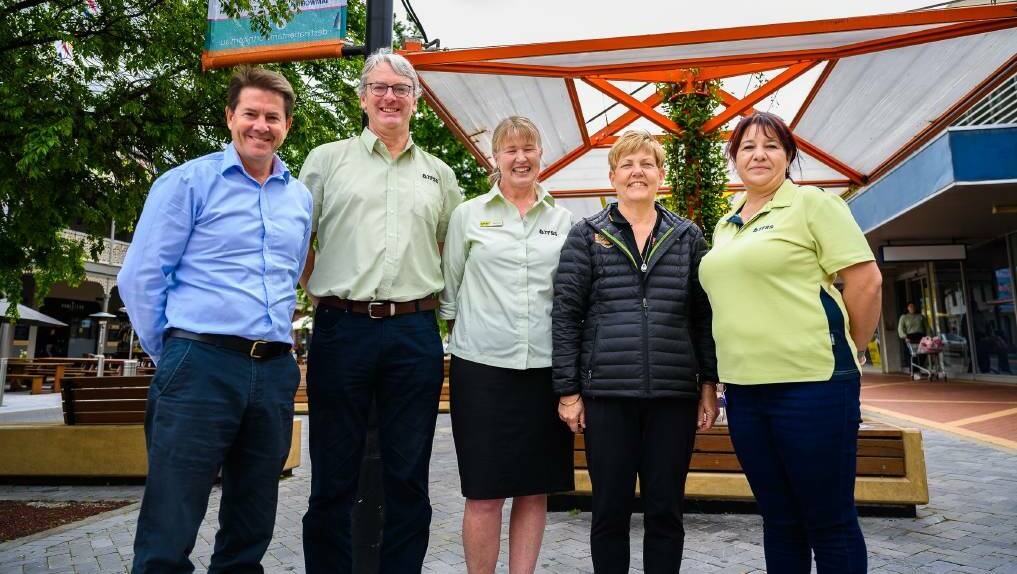 Kevin Anderson, Greg Barton, Belinda Kotris, Fiona Snape, and Lynda Townsend at the announcement in October. Picture File