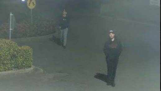 CCTV was released of two men entering the McDonald's restaurant on Goonoo Goonoo Road in South Tamworth. Picture supplied by NSW Police