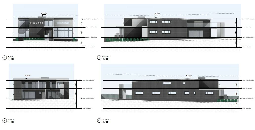 Plans for the child care facility on Petra Avenue.