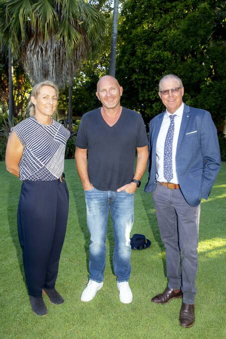 Kate Gunn, Matt Moran and Scott McCalman at the dinner in Sydney. Picture Supplied