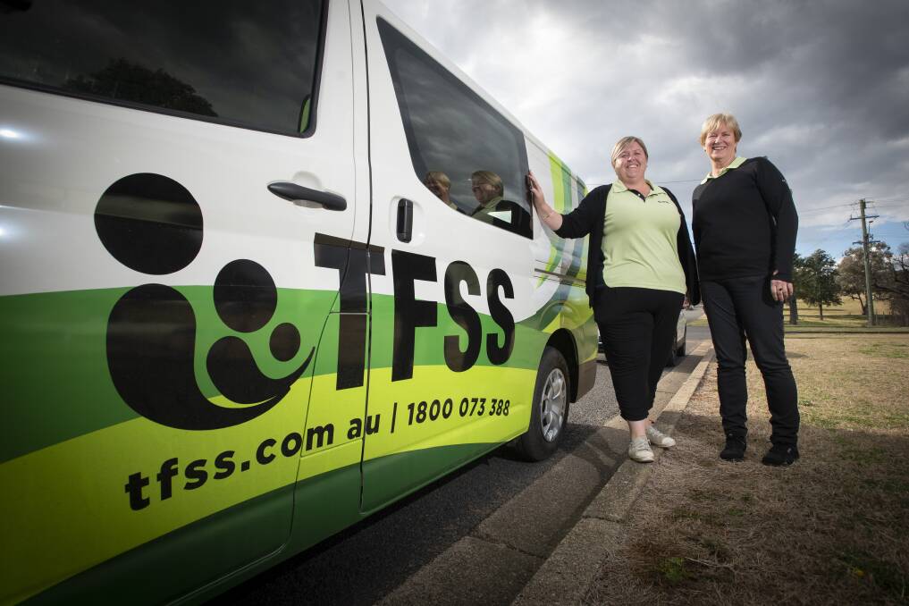 TAKE THE WHEEL: TFSS community development worker Rebecca Butler and children youth and family manager Julie Green are prepared to hit the road. Photo: Peter Hardin