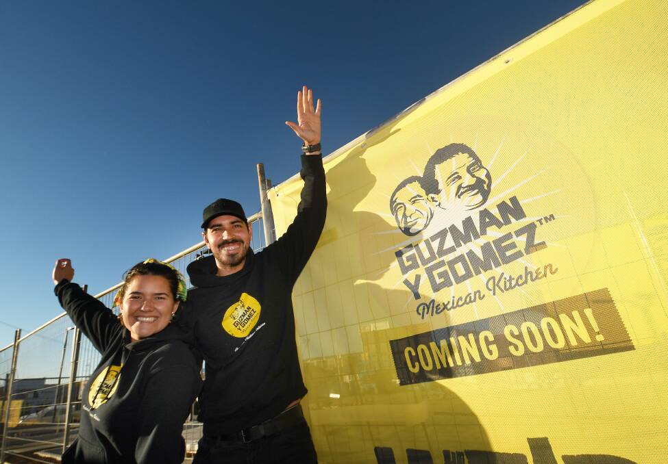 Keyla Goncalves and husband Luis Saurez are getting everything in order for an end of June opening of Guzman y Gomez Tamworth. Picture by Gareth Gardner