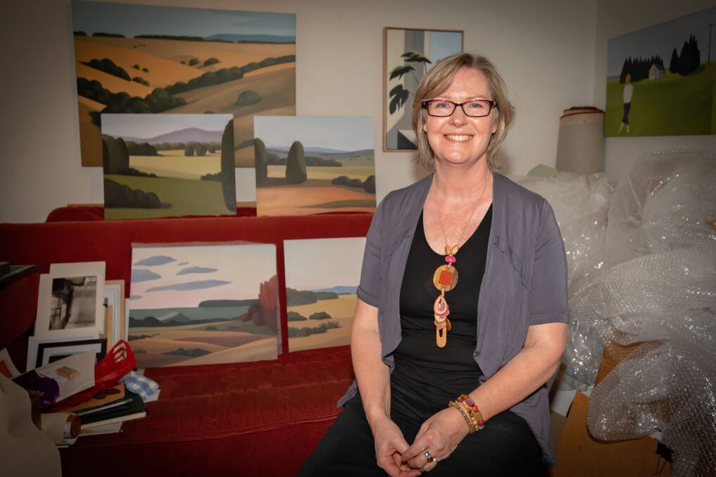 Armidale-based artist Isabelle Devos could win $75,000 for a painting of Tasmania. Picture by Peter Hardin