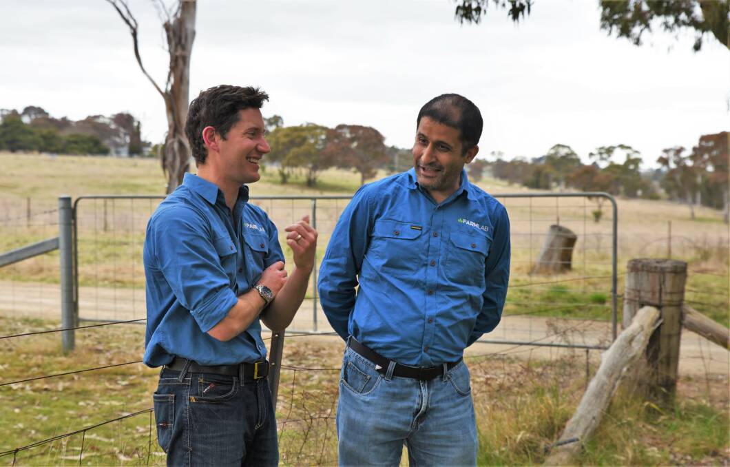 FarmLab CEO Sam Duncan and chief technology officer Shahriar Jamshidi are working from Armidale to make measuring carbon cheaper for farmers. Picture supplied.