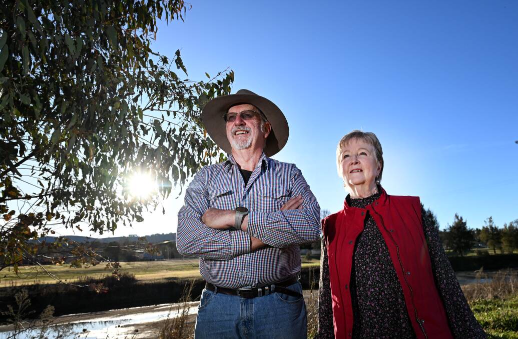Bendemeer residents Peter Roffe and Anne Doak believe the project will benefit the village. Picture by Gareth Gardner