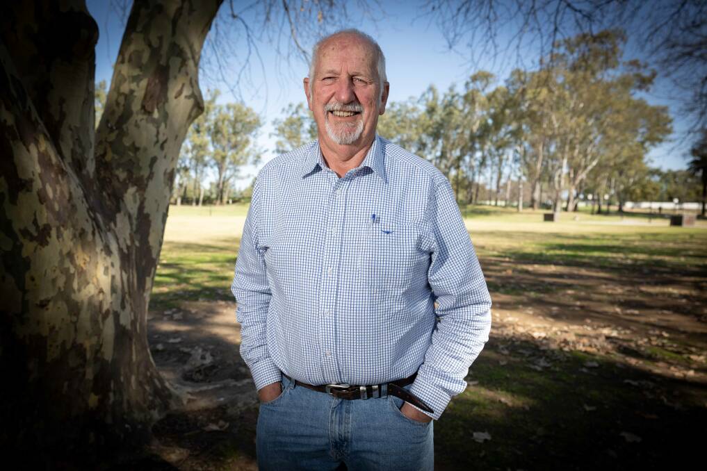 Peter Roffe owns a farm near Bendemeer and supports the construction of a solar farm. Picture by Peter Hardin
