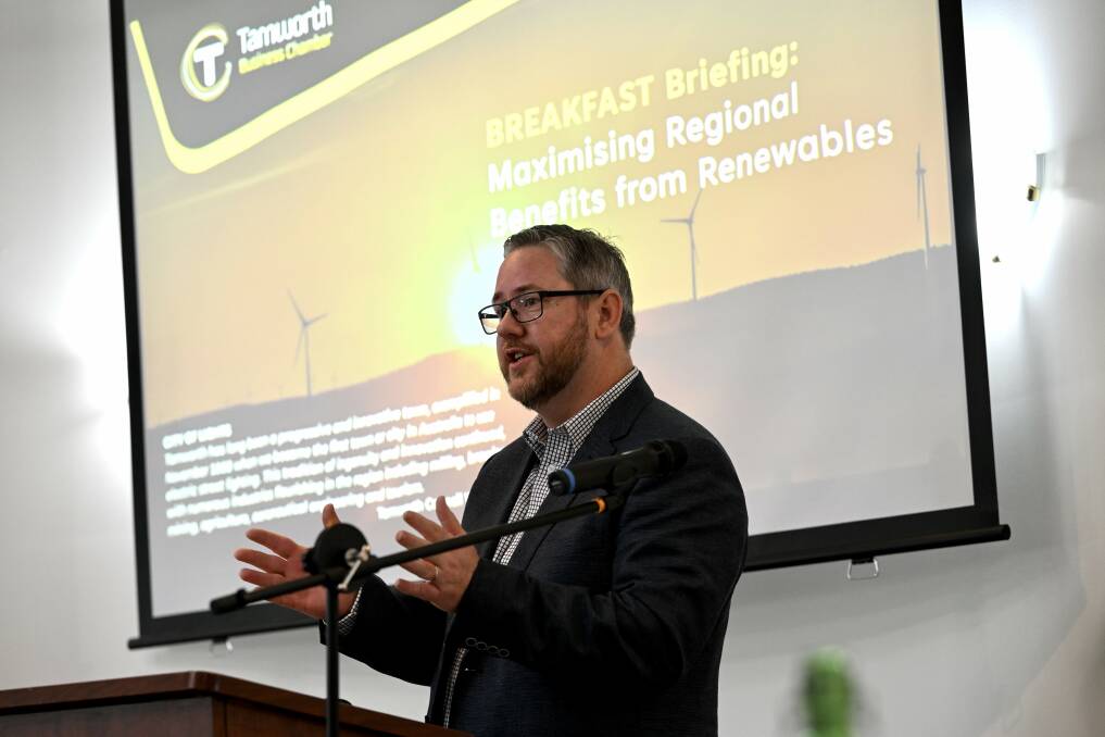 Clean energy transition leader Llewellyn Owens says people need to be aware of the opportunities for the region from renewable energy. Picture by Gareth Gardner