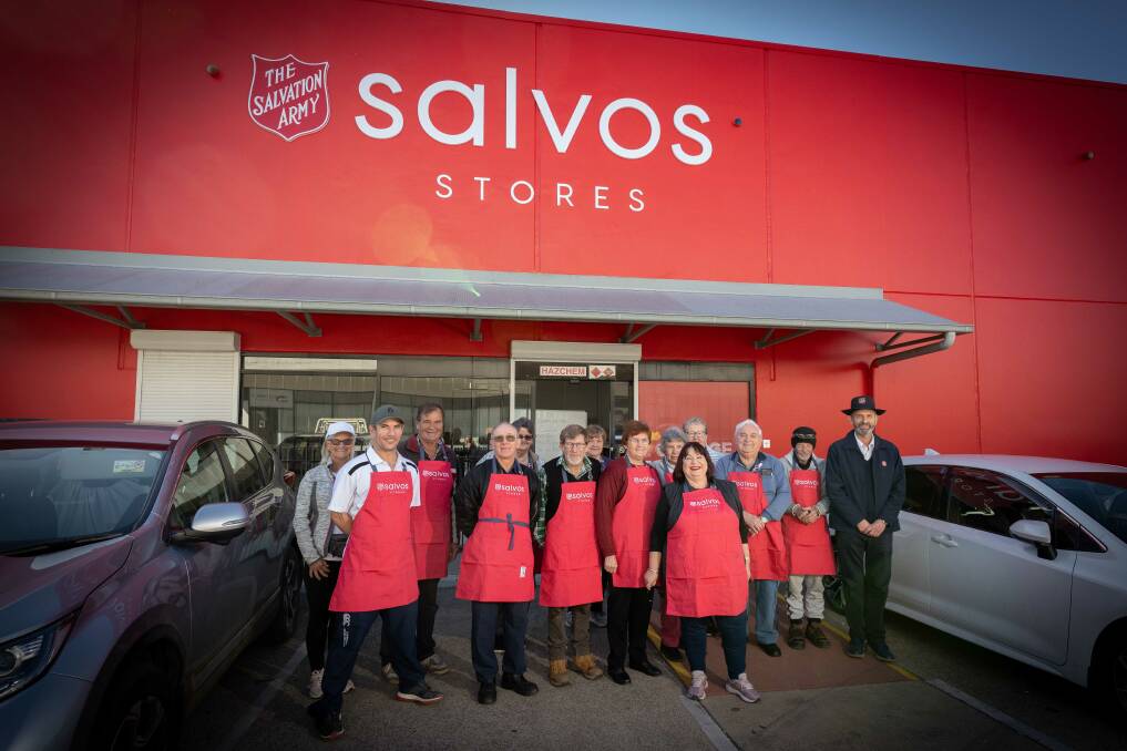 Volunteers at the new Salvation Army Tamworth store are busy getting prepared. Picture by Peter Hardin