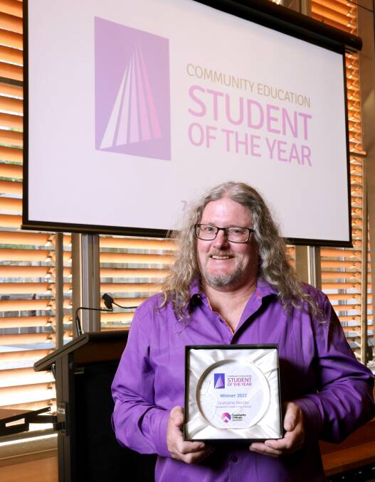 Graham Neville was awarded Community Education Student of the Year. Picture supplied