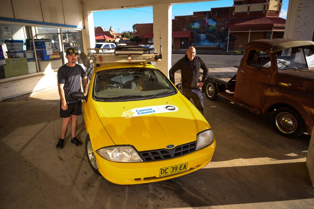 Rally ready: two men and their outback taxi to take on the Shitbox Rally