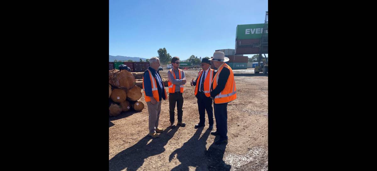 Peter Crawford from Crawfords Freightlines, FCNSW Alex Capararo, Liverpool Plains Shire Council Doug Hawkins, and Walcha Shire Council's Eric Noakes. Picture supplied