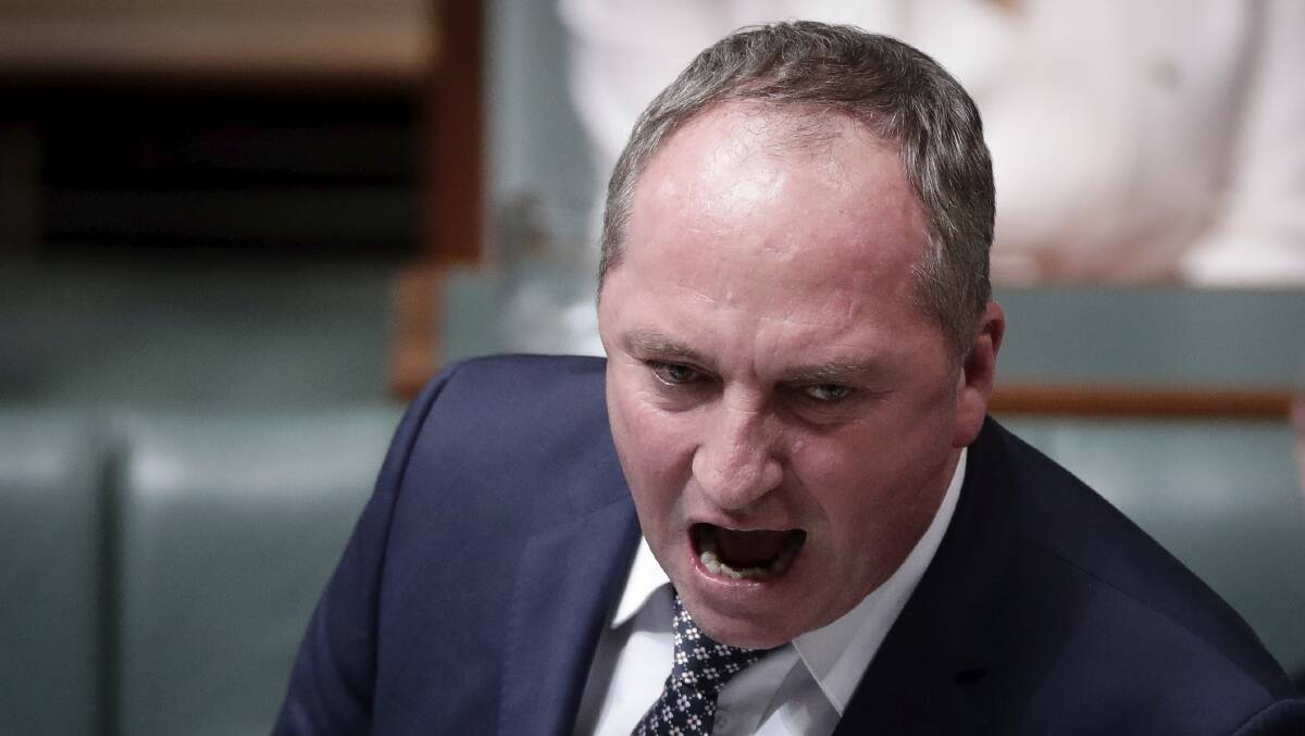 Nationals MP for the New England electorate, Barnaby Joyce MP, hits back at the federal government's decision to axe infrastructure projects. Pic: file supplied