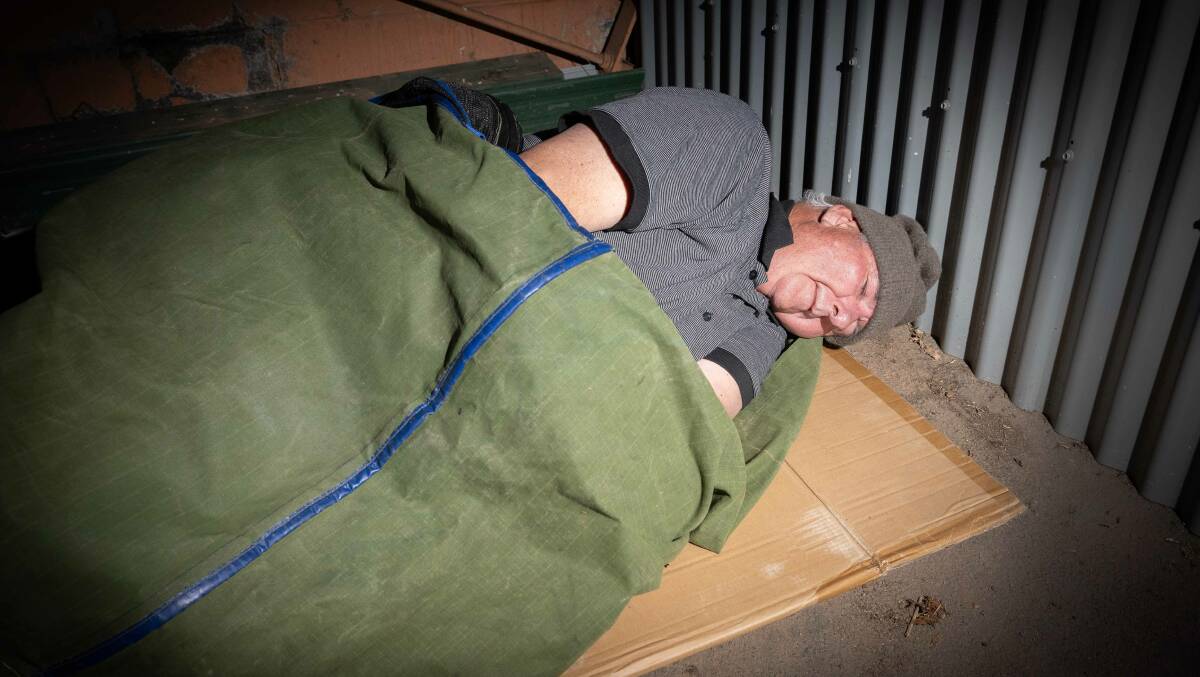 St Vincent De Paul Society's Paul Crayn is urging people to 'sleep rough' on August 25, for the St Vinnies Community Sleepout in Tamworth. Picture by Peter Hardin
