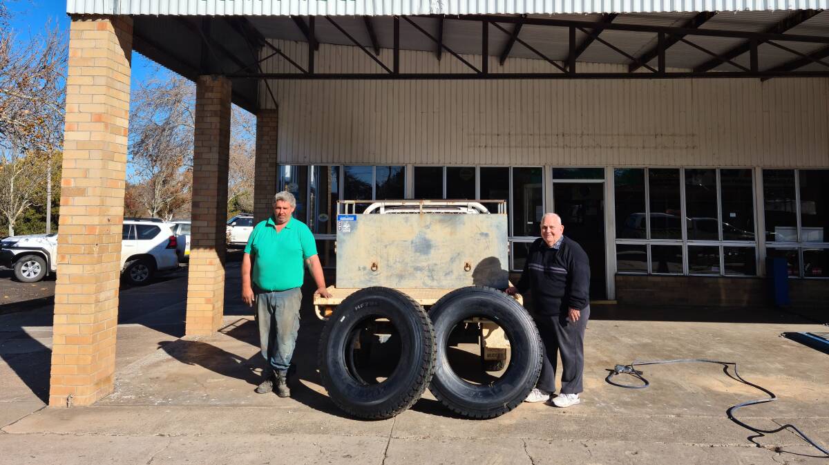 Harrison Tyre Service employee Daniel Bundell, left, and owner Adrian Harrison at the Harrison Tyre Service which will shut for the last time on June 30, 2023. Picture supplied