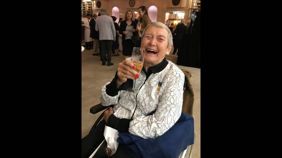 Rosemary shares a good laugh with family and friends at a function at the NSW State Library a couple of years ago. Picture supplied