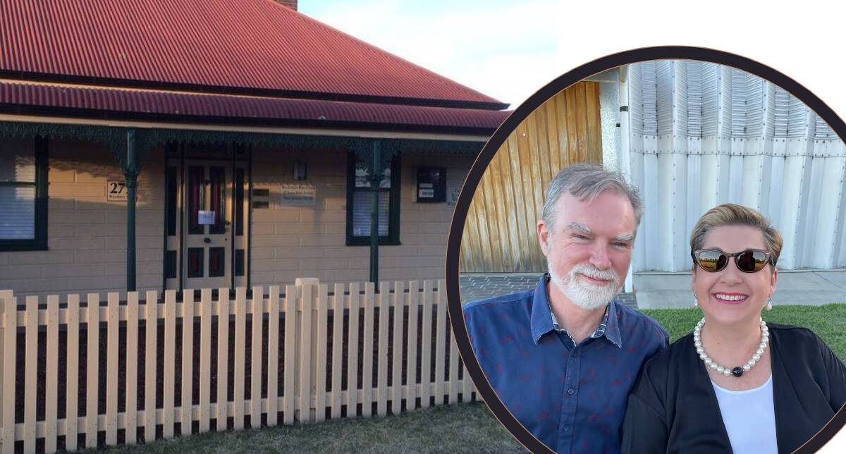 Dr Maree Puxty and her husband Dr Terry Bohlsen will remotely supervise the new registrar who is expected to start at the West Armidale Clinic (main picture) on August 7. Pictures supplied 