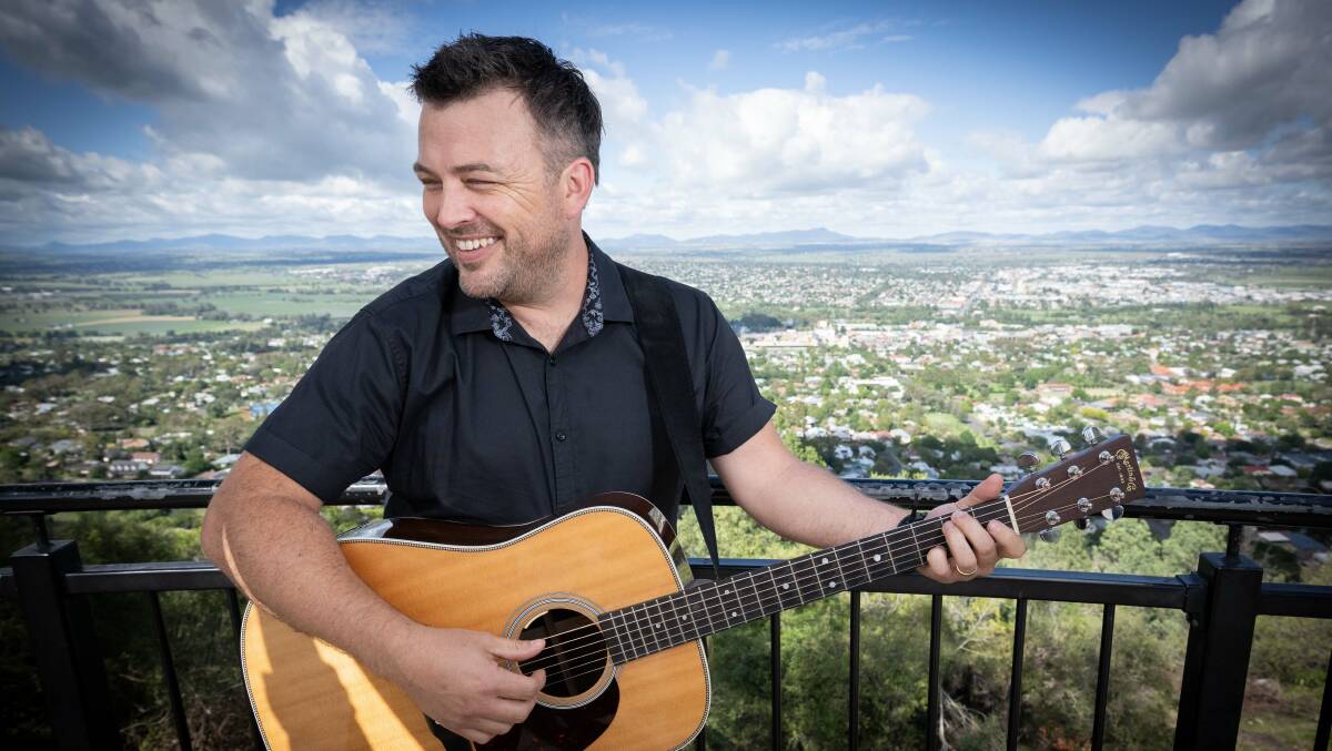 NSW country music singer-songwriter Travis Collins has been nominated for six Golden Guitar awards ahead of the Tamworth Country Music Festival (TCMF) in January 2024. Picture by Peter Hardin