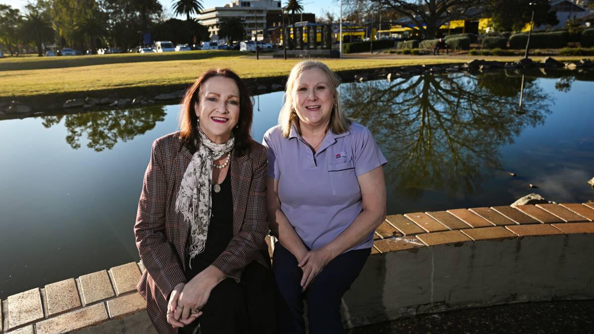 Ruythe Dufty, left, and Sue-Ellen Nash, left, will join their sister Jean Dufty-Hopson, absent, on July 4, for the carrying of the Legacy Torch along its 10.8km journey through Tamworth. Picture Gareth Gardner 