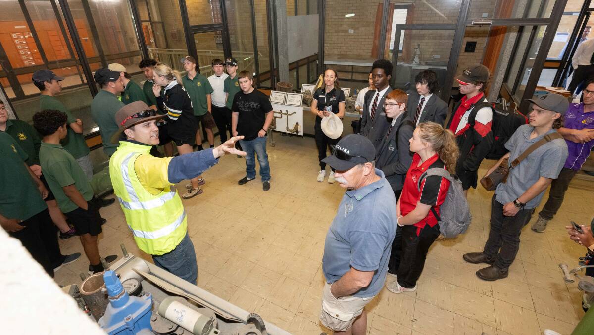 Students get a taste of careers in the water industry during a tour of the Calala Water Treatment Plant in Tamworth. Pictures by Peter Hardin