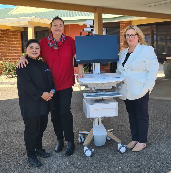 Doctors on screens will be wheeled into aged care homes across Australia. Pictures supplied