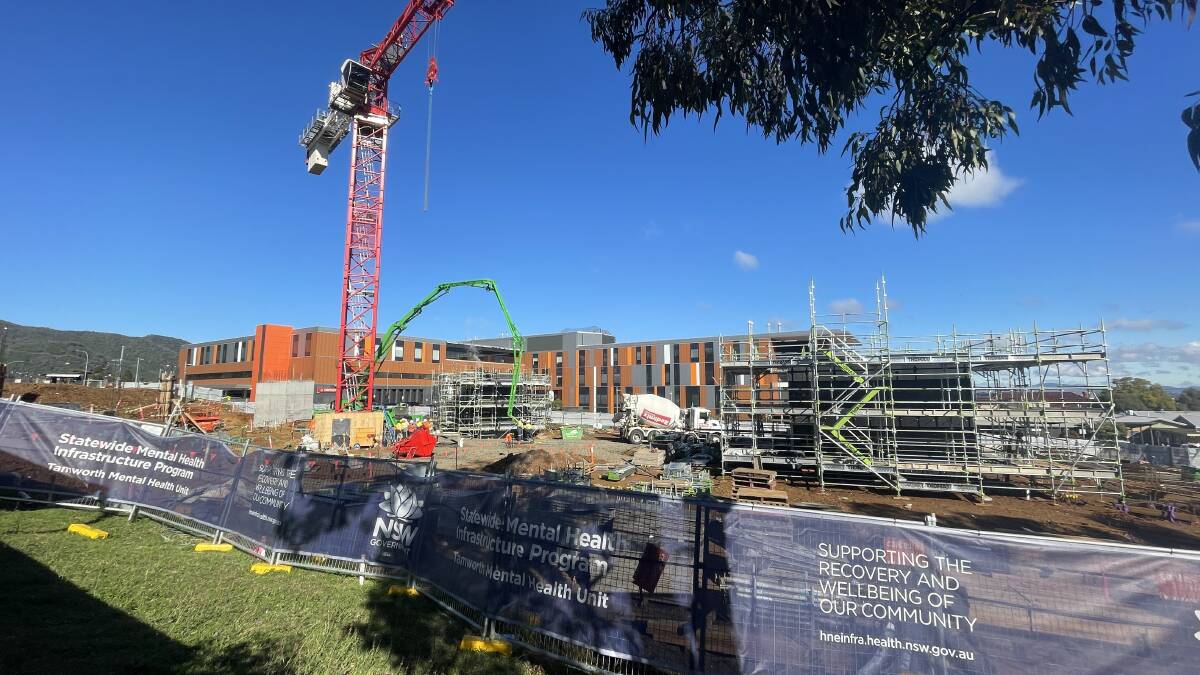 Construction continues on the new unit at Tamworth hospital. Picture by Jonathan Hawes