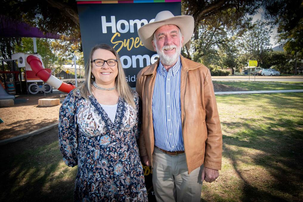 Council events officer Natasha Little with Tamworth mayor Russell Webb. Picture by Peter Hardin