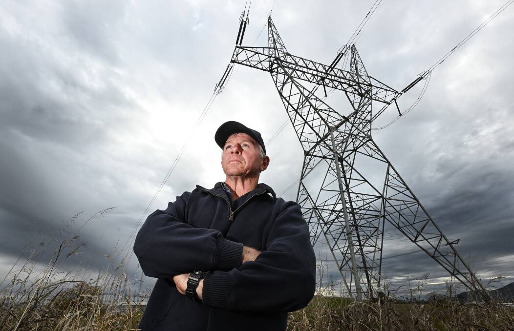 Valley Alliance president Tim White isn't happy with the state government's approach to building massive power lines through his neighbourhood. Picture by Gareth Gardner