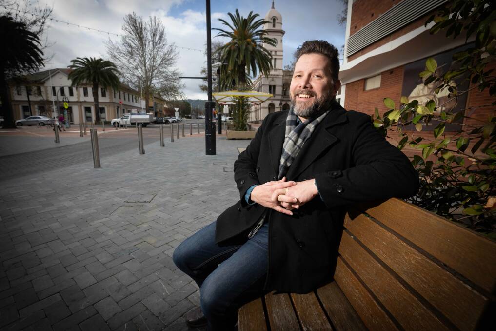 Westpac Rescue Helicopter regional partnerships officer Daniel Gillett is running for Tamworth Regional Council with the aim of improving the city's liveable spaces like Fitzroy Plaza. Picture by Peter Hardin