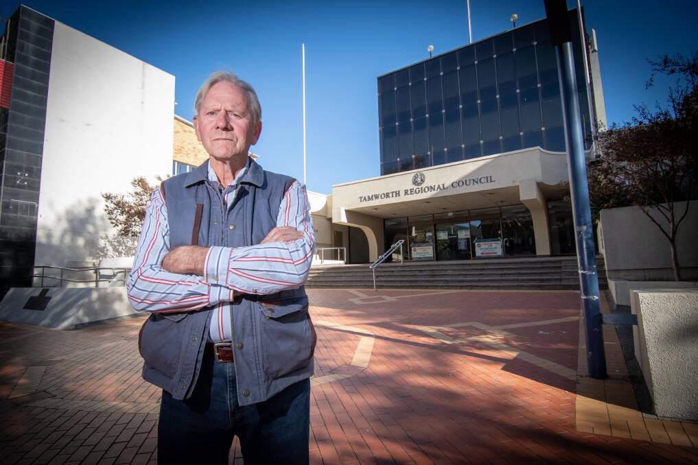 Tamworth Regional Residents and Ratepayers Association vice president David McKinnon says council should've undertaken community consultation before stripping the ground floor of Ray Walsh House. File picture by Peter Hardin