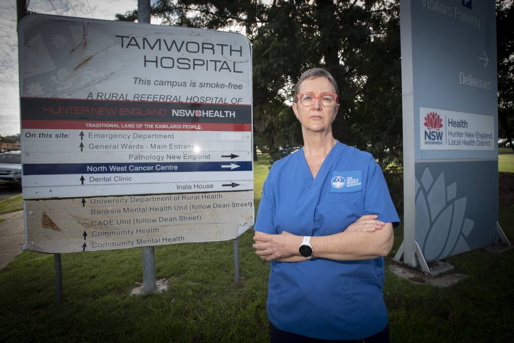 NSW Nurses' and Midwives Association Tamworth branch secretary Jill Telfer says years of real wage decreases play a major role in the midwifery shortage at Tamworth hospital. File picture by Peter Hardin