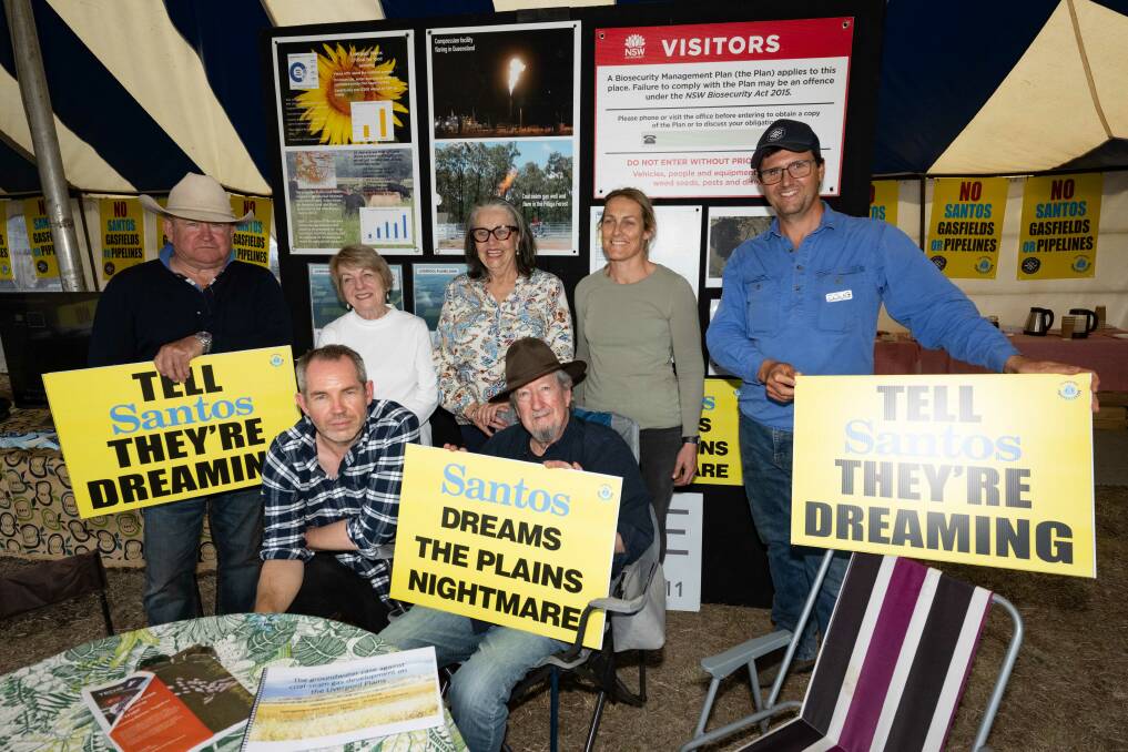 The Liverpool Plains Action Group (LPAG) is at AgQuip to warn farmers of the effect of gas extraction on arable agricultural land. Picture by Peter Hardin