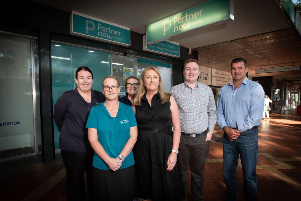 Partner Now team members Paula Sweeny, Noeleen Barrett, Tiffany Staples, Jacqui Powell, George Powell, and Damien Smith are on their way to Sydney for the ARERA awards. Picture by Peter Hardin