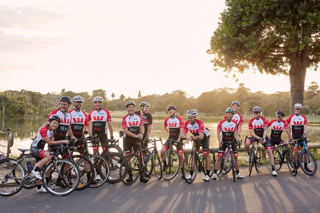 Riders prepare for the FDC's annual Westpac Ride to Give Charity Ride through regional NSW. $350,000 has been raised so far. Picture supplied by FDC Building