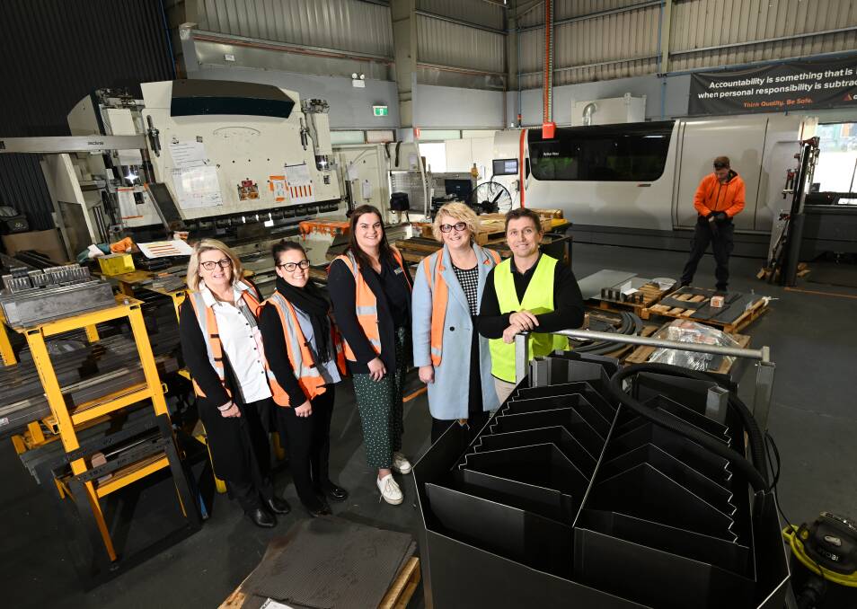 Ginny Fenwicke, Emma Carrigan, Karly Brogan, Fiona Sweeney, and Dave Errington are organising a first-of-its-kind open day for engineering firms in Tamworth. Picture by Gareth Gardner