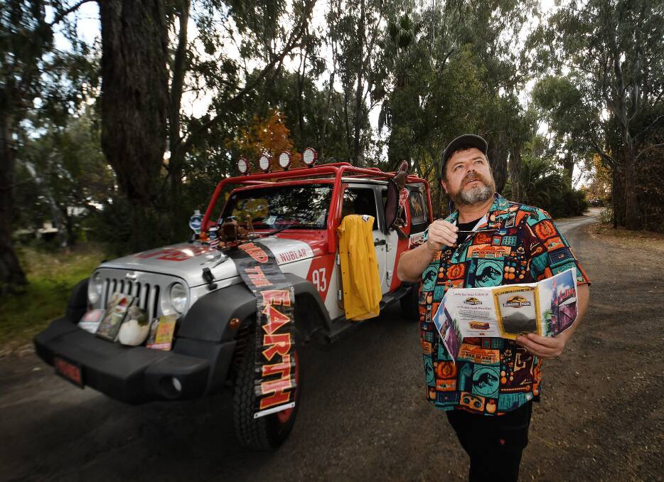 Local movie buff Byron Phillips recently turned his passion project into a small business, driving 'Rex' around for entertainment at parties, charity events, and other functions. Picture by Gareth Gardner