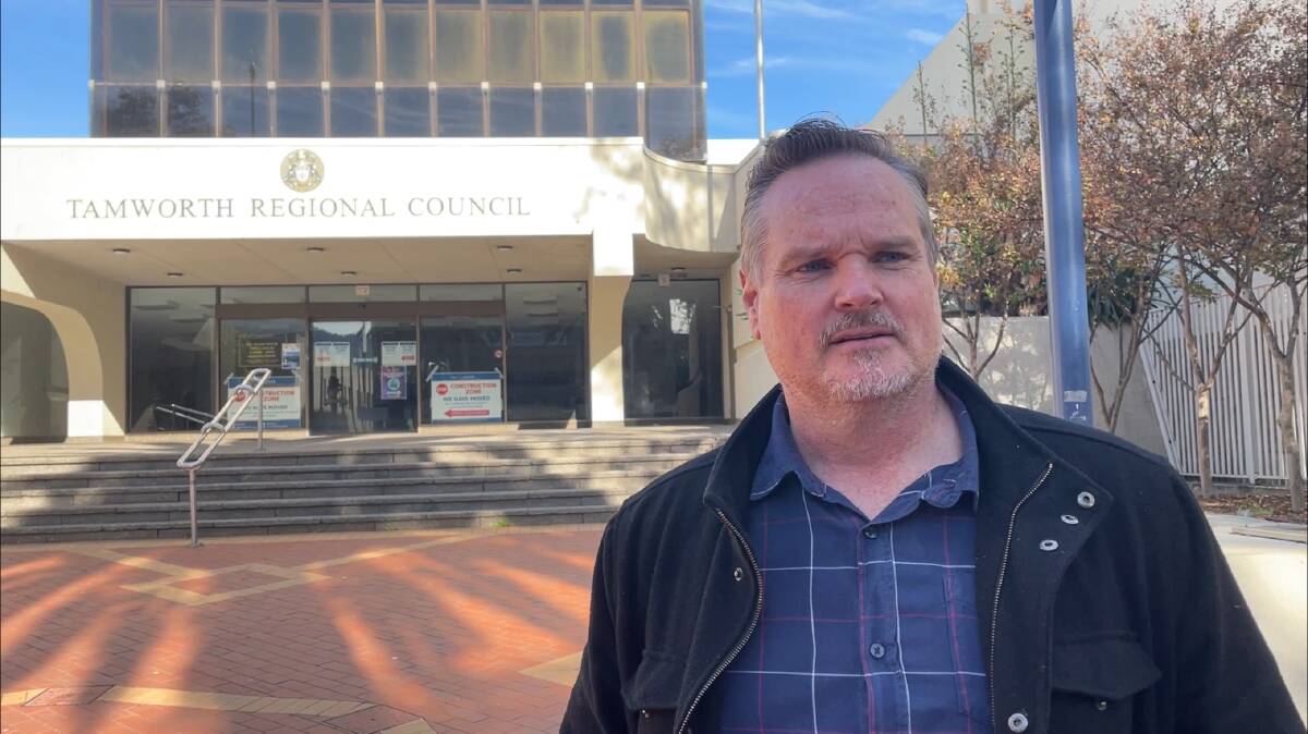 Local ratepayer Stephen Knight said the idea of Tamworth council spending tens of millions of dollars on new office space for itself is 'unjustifiable'. Picture by Jonathan Hawes