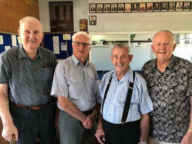 Ron Rennick, Dan Alderson, Ton Hudson and Ken Kelly are four out of seven Tamworth Nashos turning 90 years old this year. Picture supplied by Tony Winter